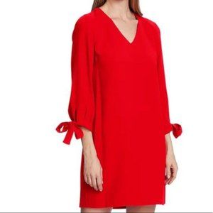 CeCe Red Bow Tie Sleeve A-Line Dress 2